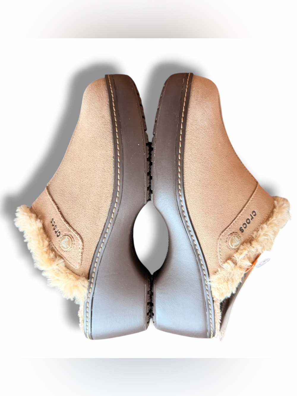 NWT Crocs Womens Cobbler Suede Clog Shoes Leather Warm Comfy Cozy Size W10
